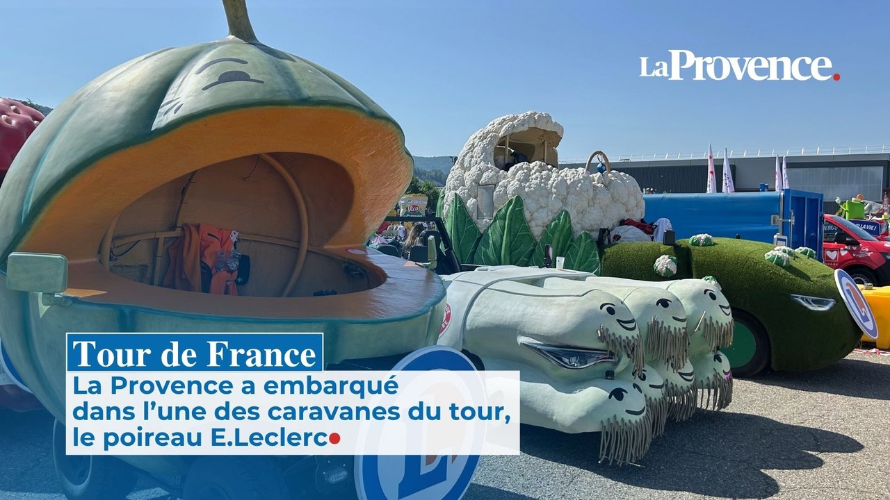 Tour de France : La Provence a embarqué  dans l’une des caravanes du tour, le poireau E.Leclerc