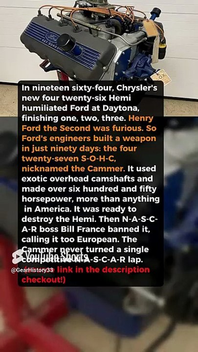 Ford Built a Hemi-Killer That NASCAR Banned Before It Raced #shorts #car #automobile  #facts