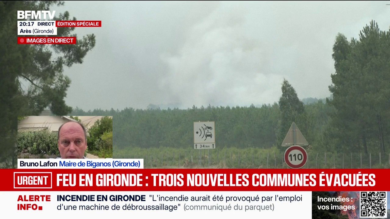 Feu en Gironde: Bruno Lafon, maire de Biganos, dresse un état des lieux de la commune