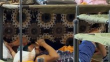 El polideportivo de Villamanta acoge a los evacuados por los incendios de Madrid y Ávila