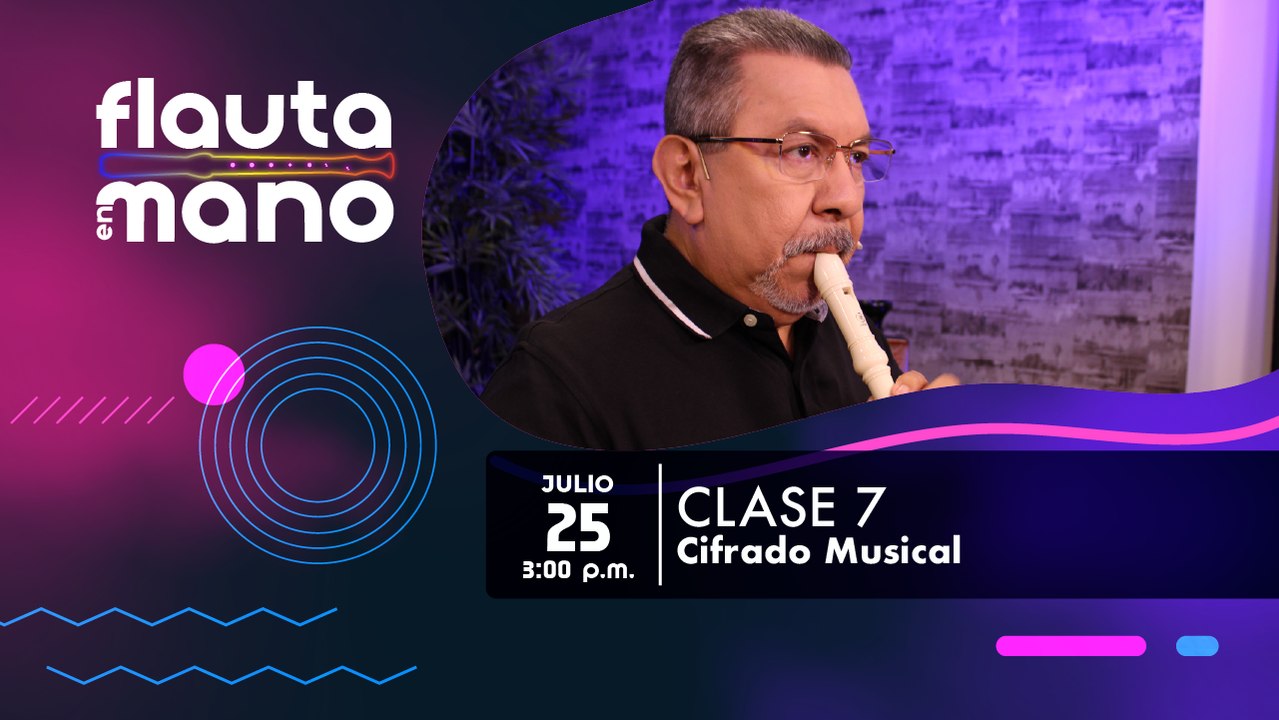 Cifrado musical: flauta en mano