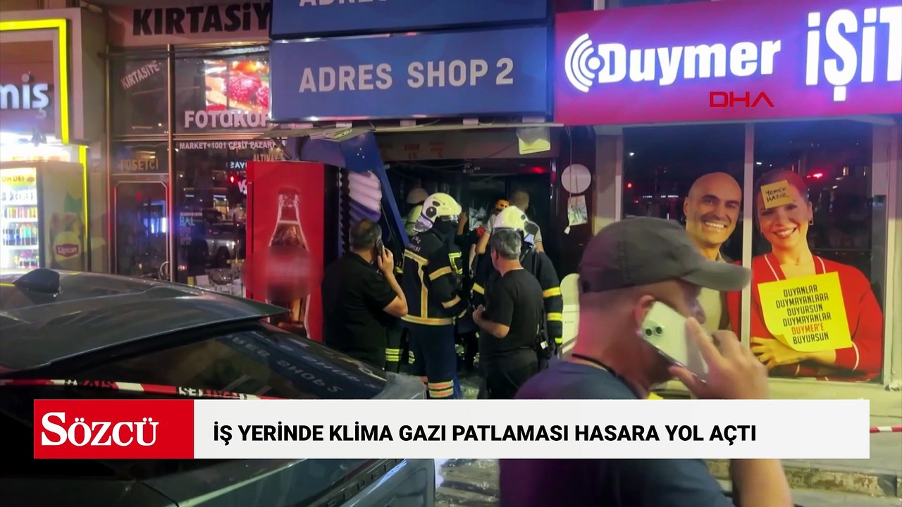 İş yerinde klima gazı patlaması hasara yol açtı
