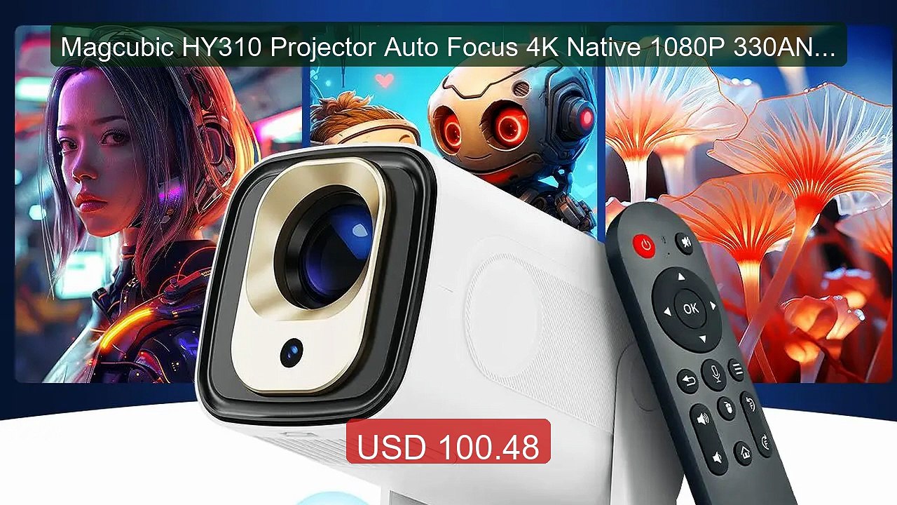 Magcubic HY310 Projector Auto Focus 4K Native 1080P 330ANSI An... -- Best Buy 2026 | Great Quality!