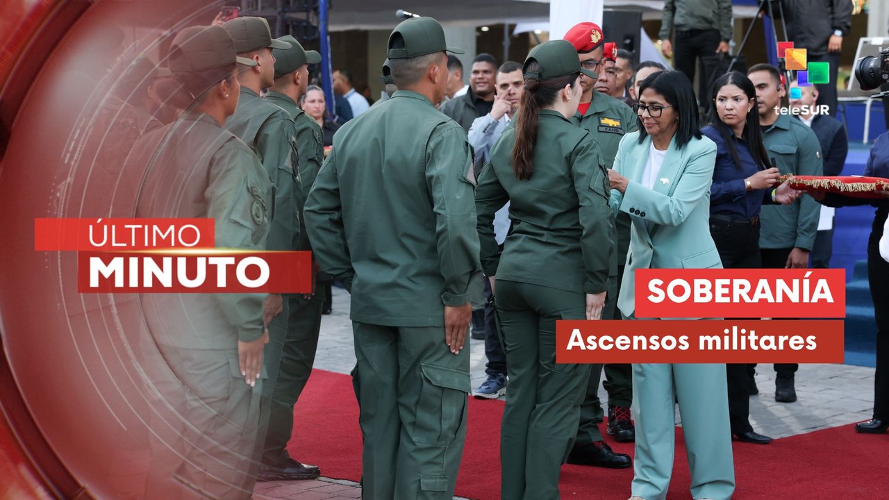 Presidenta encargada de Venezuela encabeza ceremonia de ascensos militares