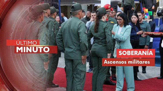 Presidenta encargada de Venezuela encabeza ceremonia de ascensos militares