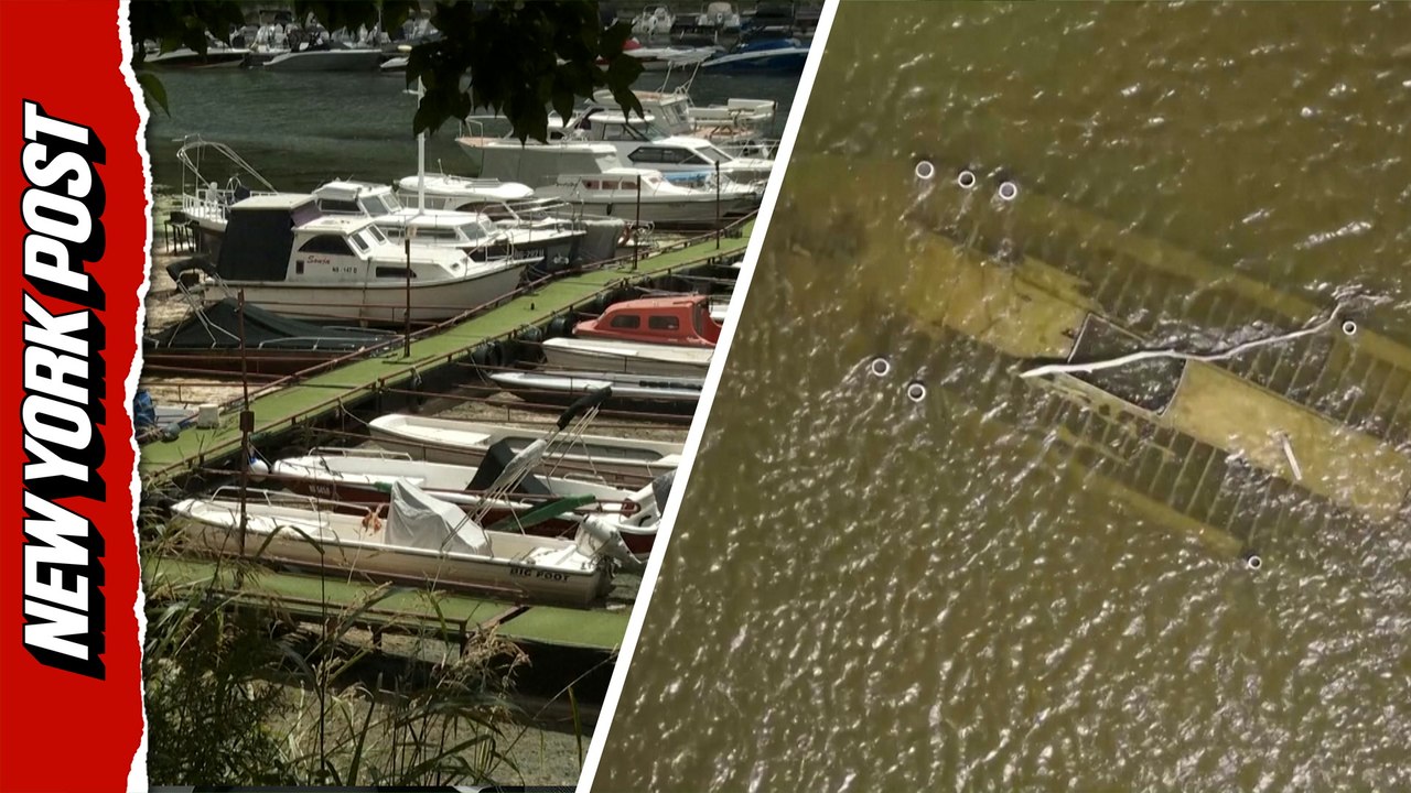 Sunken Ship Uncovered After Historic Danube Drought Leaves Marina Dry
