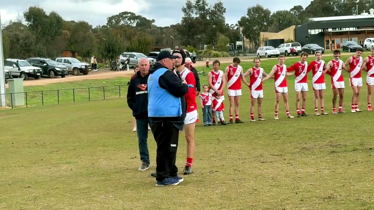 LVFNL: Maiden Gully YCW v Bridgewater Lachlan Horan Memorial Game pre-match. July 25, 2026.
