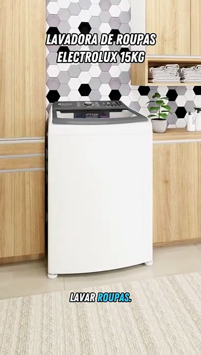 Lavadora de Roupas Electrolux 15kg LEC15 - Cesto Inox, Jet&Clean e 11 Programas - Branca 110V / 220V