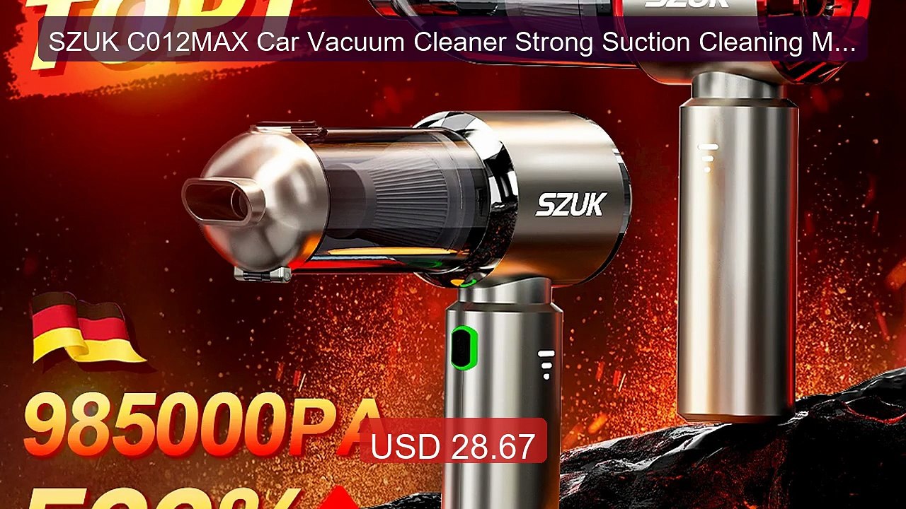 SZUK C012MAX Car Vacuum Cleaner Strong Suction Cleaning Mini Machi... -- Best Deal 2026 | Shop Now!