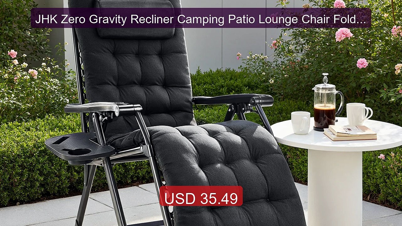 JHK Zero Gravity Recliner Camping Patio Lounge Chair Folding Portab... -- Top Rated 2026 | Buy Now!