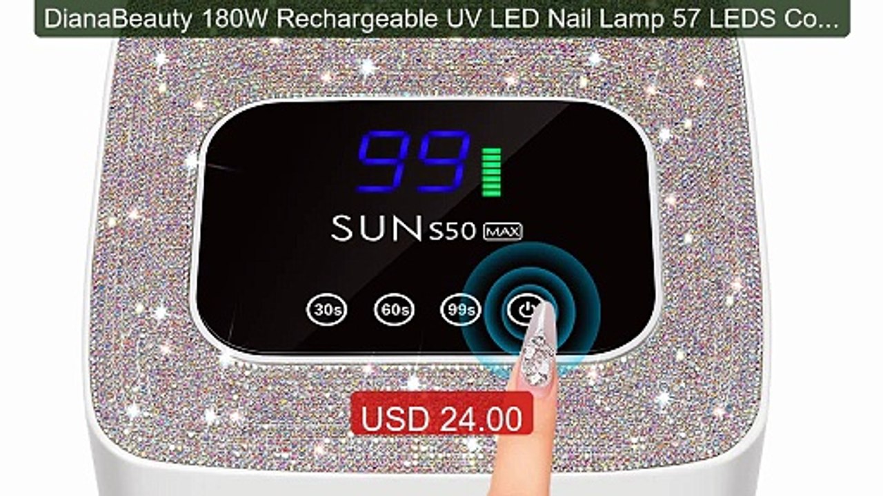 DianaBeauty 180W Rechargeable UV LED Nail Lamp 57 LEDS Cordles... -- Hot Deal 2026 | Limited Offer!