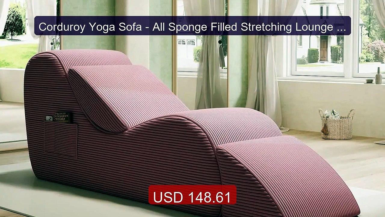 Corduroy Yoga Sofa - All Sponge Filled Stretching Lounge Chai... -- Amazing Value 2026 | Must Have!