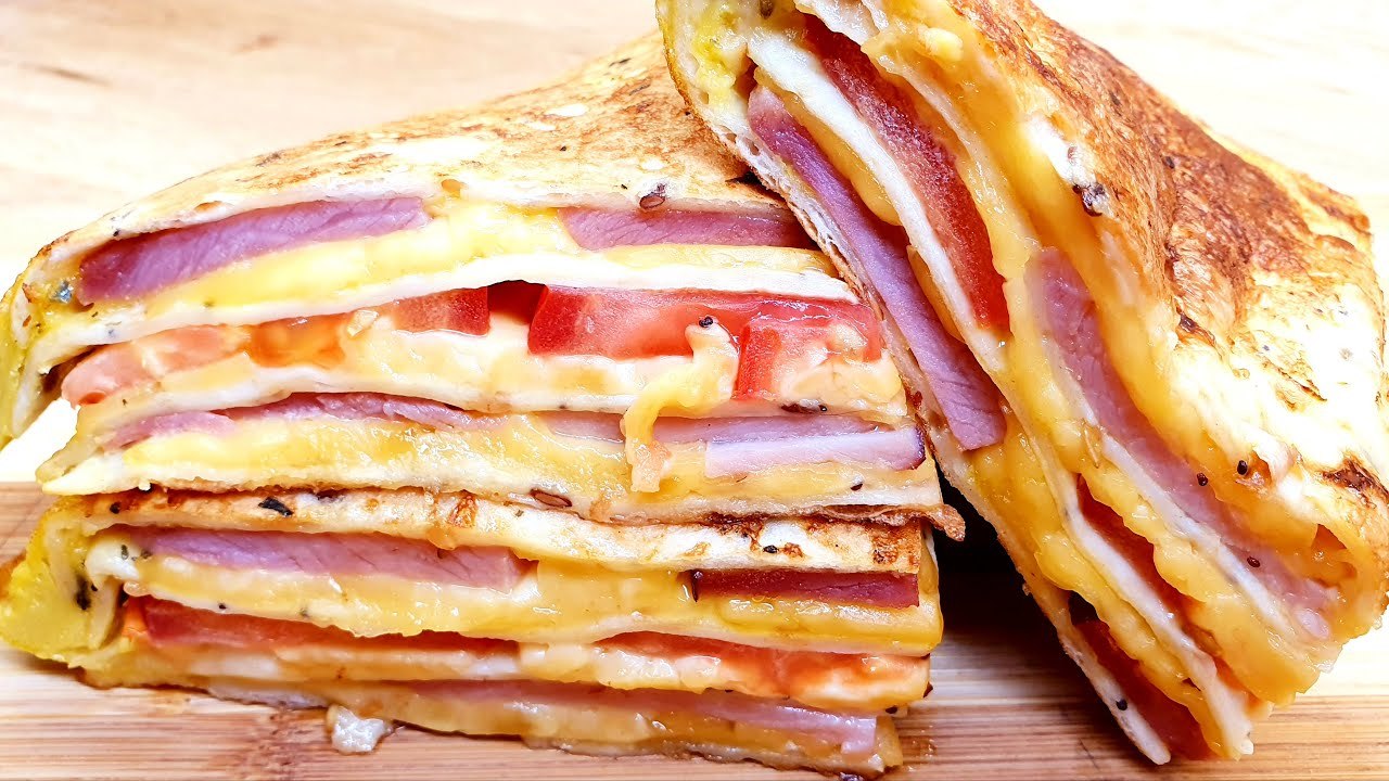 Frühstück für die Faulen in 10 Minuten alles in die Pfanne und auf den Herd legen von Pita Brot