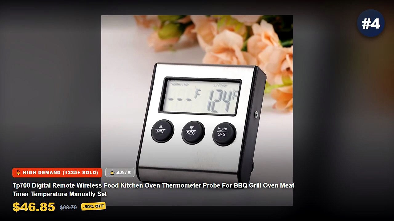Why Everyone Is Buying Meat Thermometer Digital - Tp700 Digital Remote Wireless Food Kitchen Oven Thermometer Probe For ...