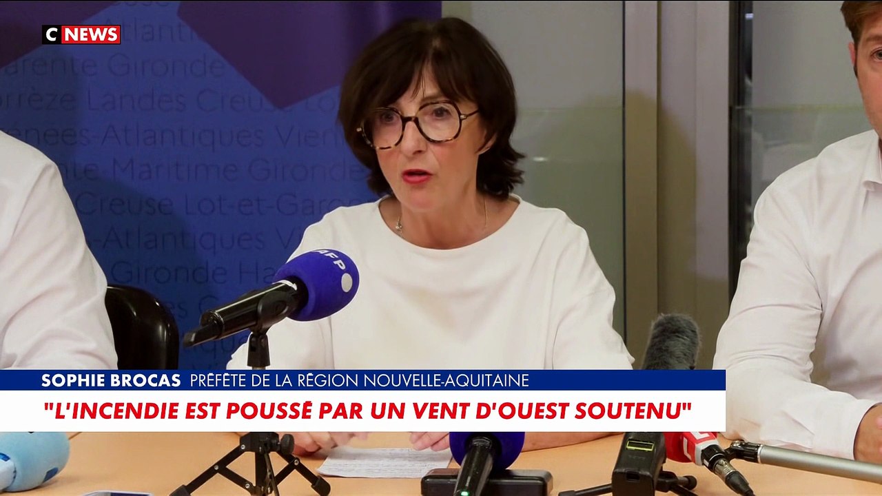 Incendies dans le sud ouest : «Chacun doit se préparer à partir»   déclare  la préfète de Nouvelle-Aquitaine