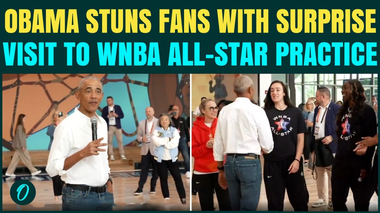 Obama's Surprise WNBA All-Star Practice Appearance Steals the Spotlight; Motivates Caitlin Clark