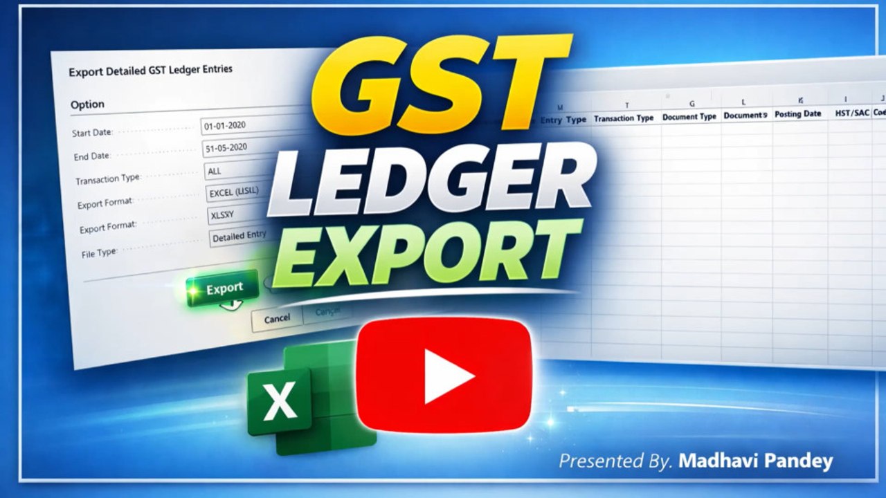 Export Detailed GST Ledger Entries into Excel in Business Central
