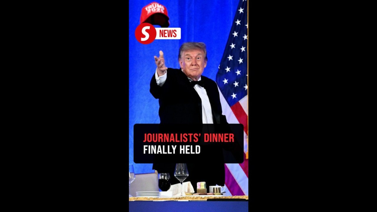 White House correspondents' dinner finally held, Trump mixes jokes with barbs