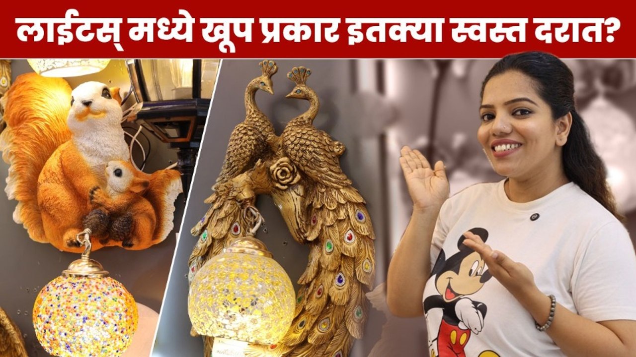 लाईट्सचे इतके प्रकार इतक्या स्वस्त दरात? घर सजवण्यासाठी एकदा हे दुकान नक्की पाहा! | Home Decor