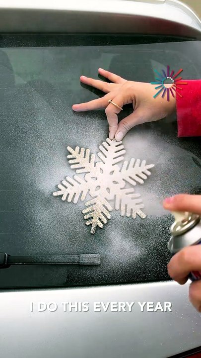 Easy DIY Christmas car window art❄️