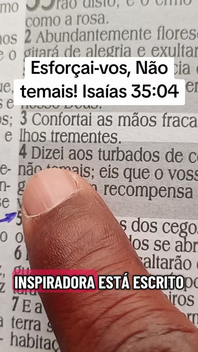 ⚡ Esforçai-vos! ❤️ Isaías 35:04 Whats: ImperadorSalomao