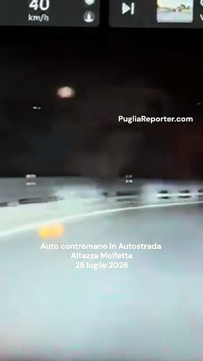 Auto contromano scansata in tempo in autostrada altezza Molfetta