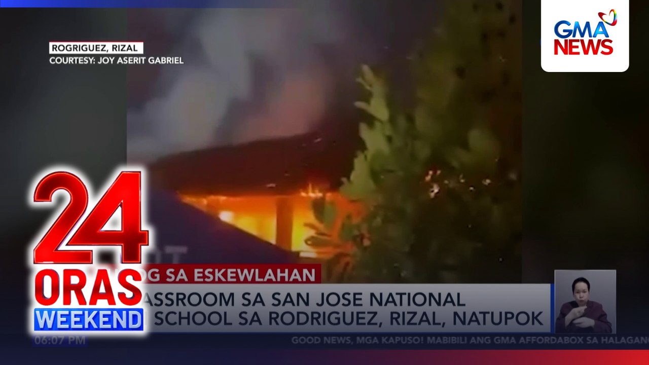 3 classroom sa isang high school sa Rodriguez, Rizal, natupok | 24 Oras Weekend | 24 Oras Weekend