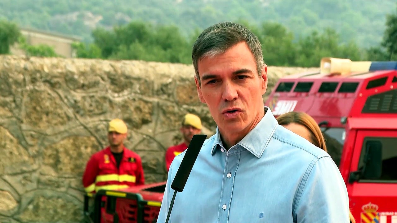 Pedro Sánchez avisa que la situación de los fuegos en Madrid y Ávila es "compleja"