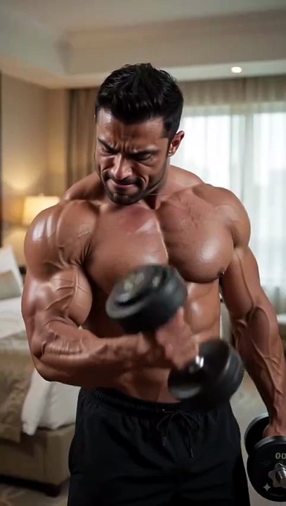 "When Heaven Meets Muscle: A Bodybuilder's Dream"