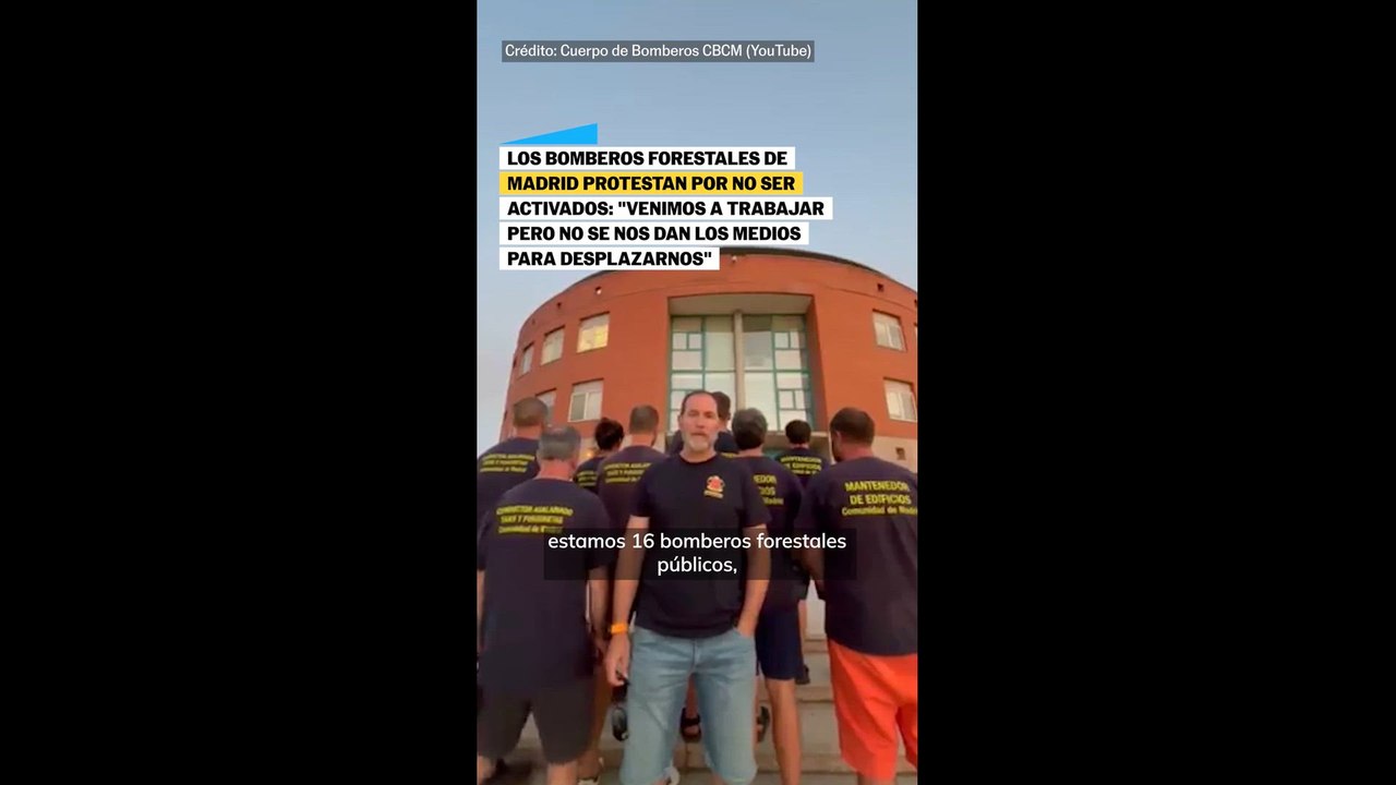 La protesta de los bomberos forestales de Madrid