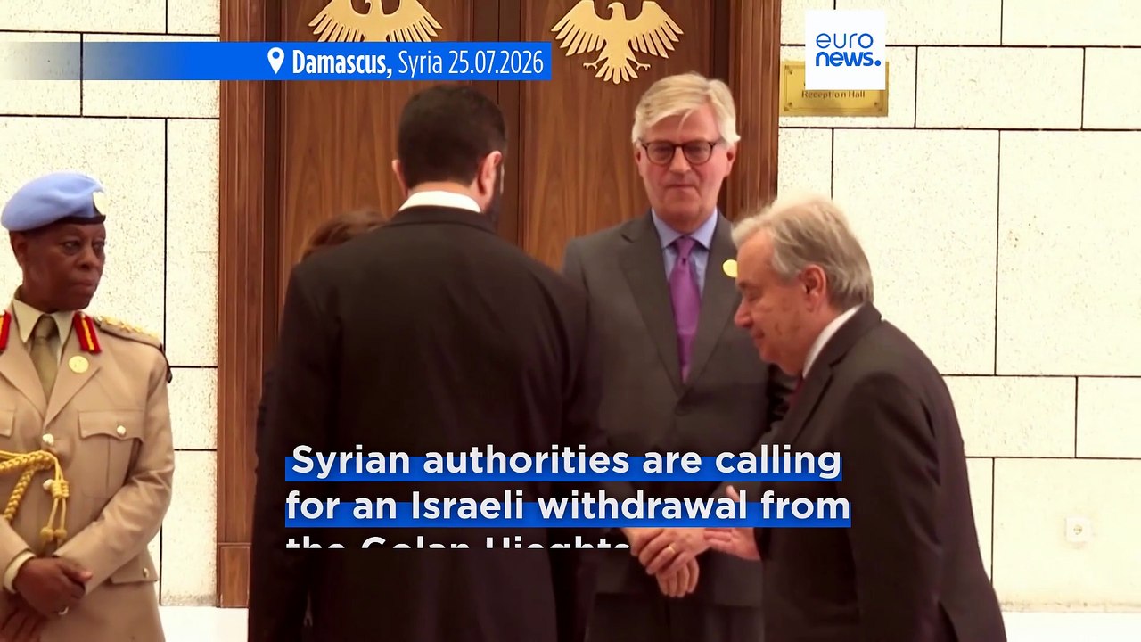UN chief urges global support for Syria during first Damascus visit since 2009