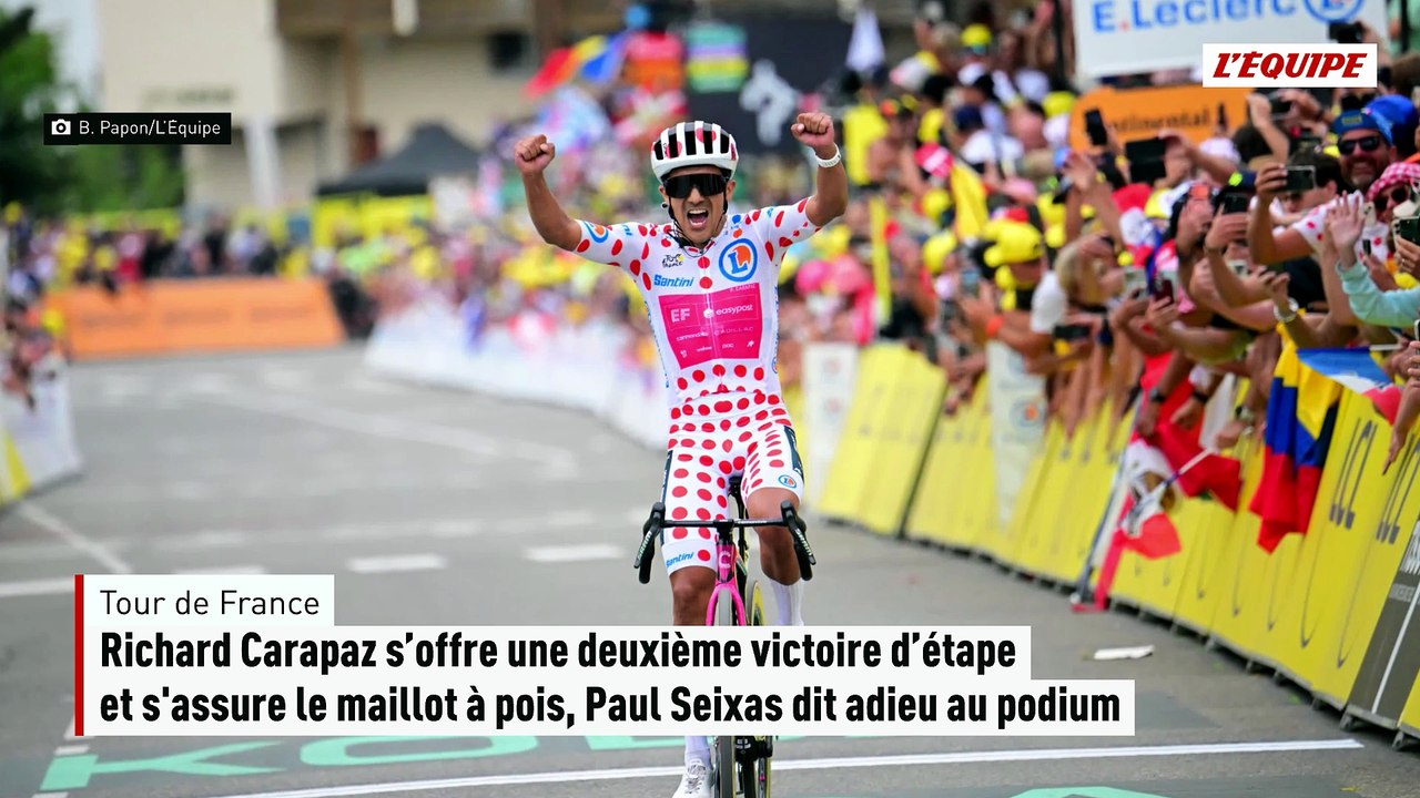 Richard Carapaz s'offre une deuxième victoire d'étape, Paul Seixas dit adieu au podium à l'Alpe d'Huez - Tour de France