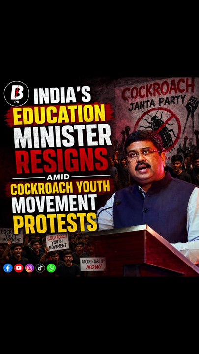 India’s education minister resigns amid Cockroach youth movement protests