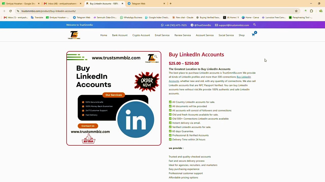 Buy LinkedIn Accounts – Aged LinkedIn Accounts for Business Use