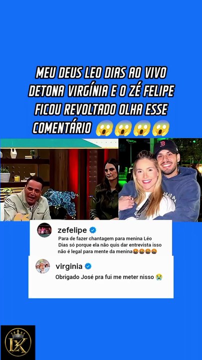 BAFÃO AO VIVO: Léo Dias Detona Zé Felipe e Virgínia e Resposta Gera Revolta!