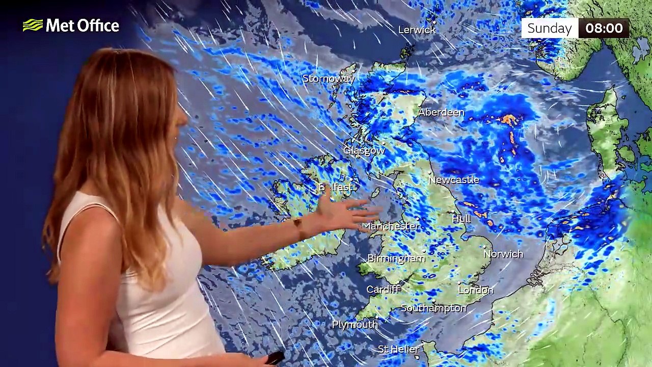 Met Office Sunday Morning Weather Forecast 26/07/2026