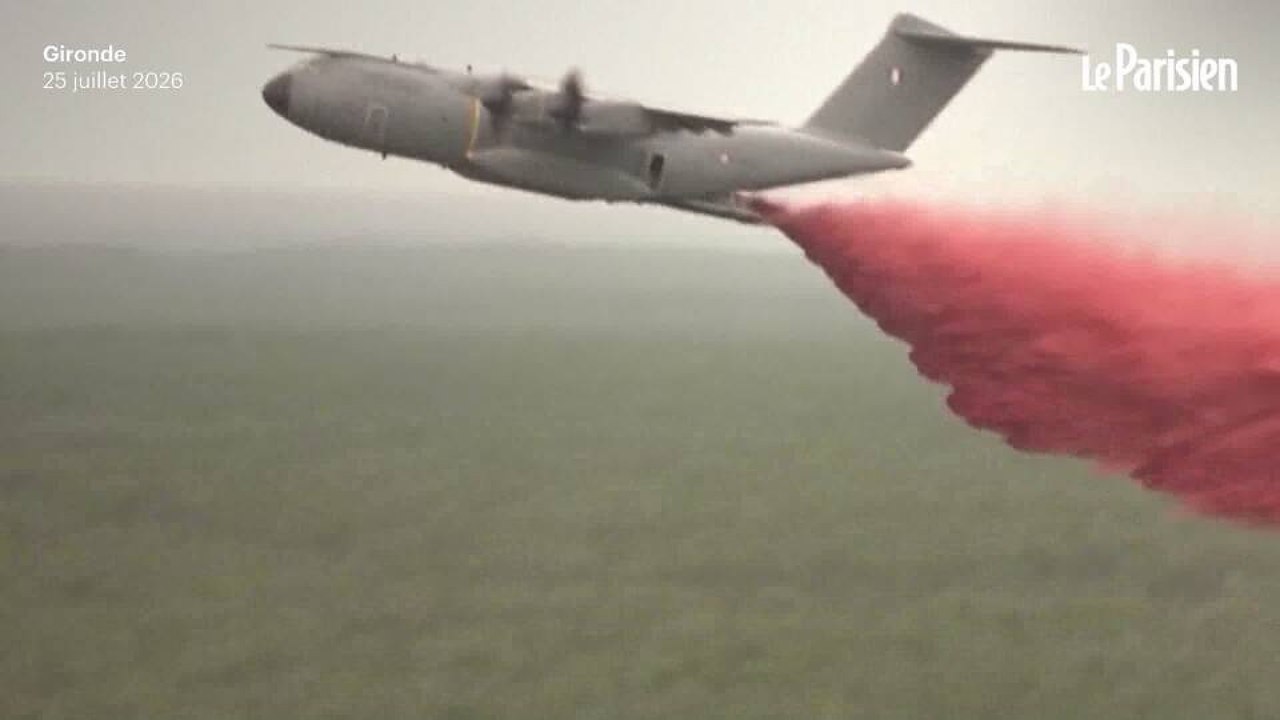 L'A400M, cet avion militaire fait son premier largage contre les incendies en Gironde