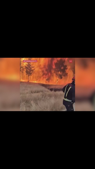 Las aterrradoras imágenes de los bomberos combatiendo el fuego en Madrid