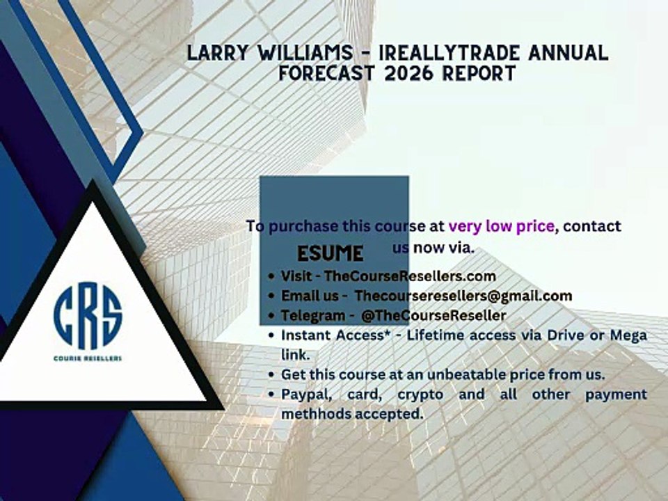 Thecoursereseller.com - Larry Williams – iReallyTrade Annual Forecast 2026 Report