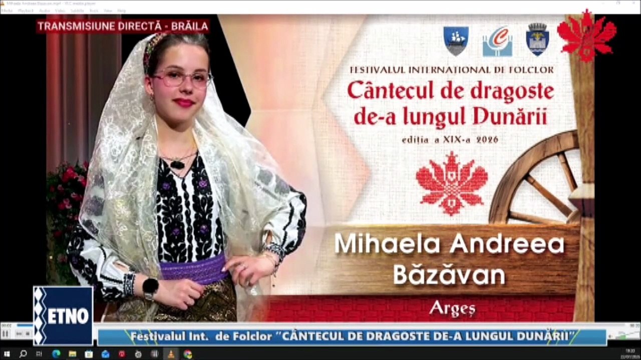 Mihaela Andreea Bazavan - Fest. „Cantecul de dragoste de-a lungul Dunarii” - Braila (ETNO TV - 22.07.2026)