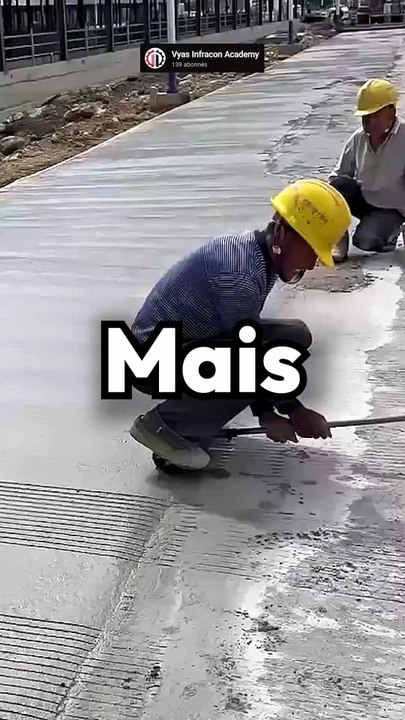 Les lignes sur le béton sont bizarres !