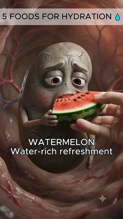5 Hydrating Foods That May Support Your Kidneys 💧 #Hydration #KidneyHealth #Dehydration