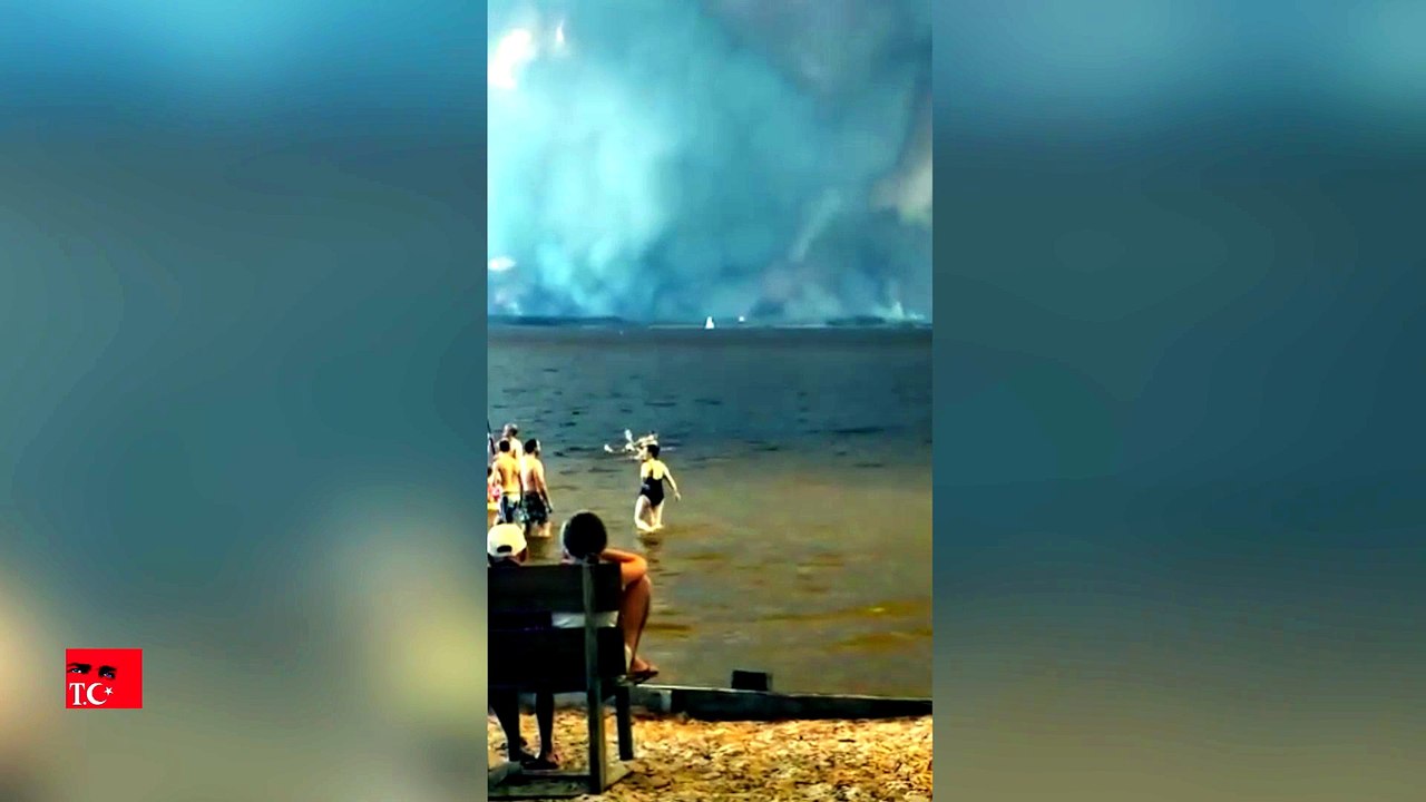 Avrupa alevlere teslim, tatilciler umursamadı: Şaşkına çeviren görüntüler