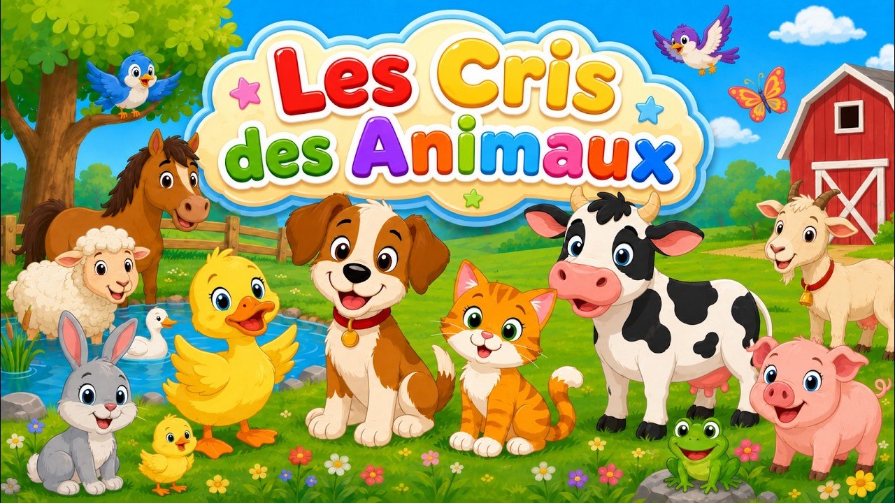 🐮Les Cris des Animaux 🐶🎶| Animal Sounds | Comptines pour Enfants | Karaoké Amusant