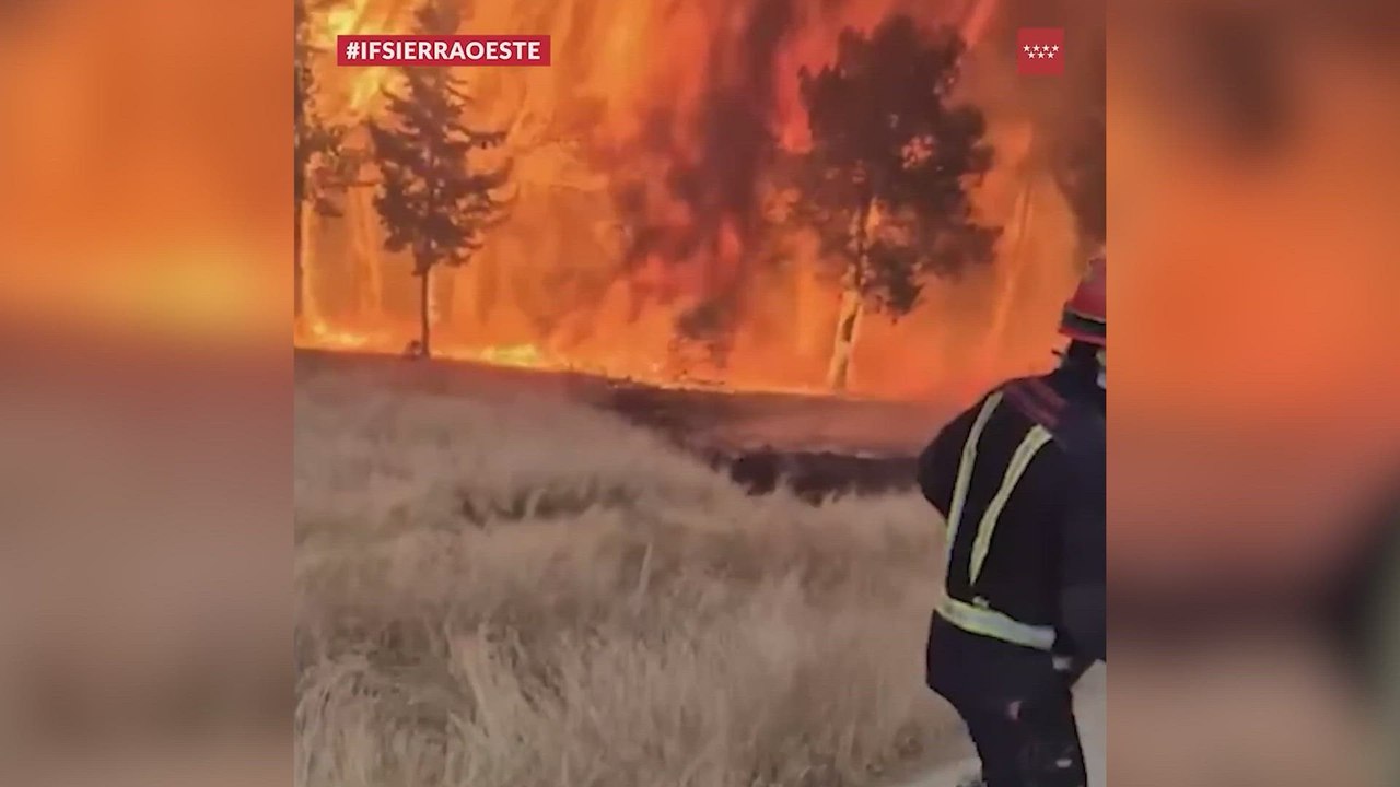 Las últimas imágenes del incendio de Emergencias Madrid