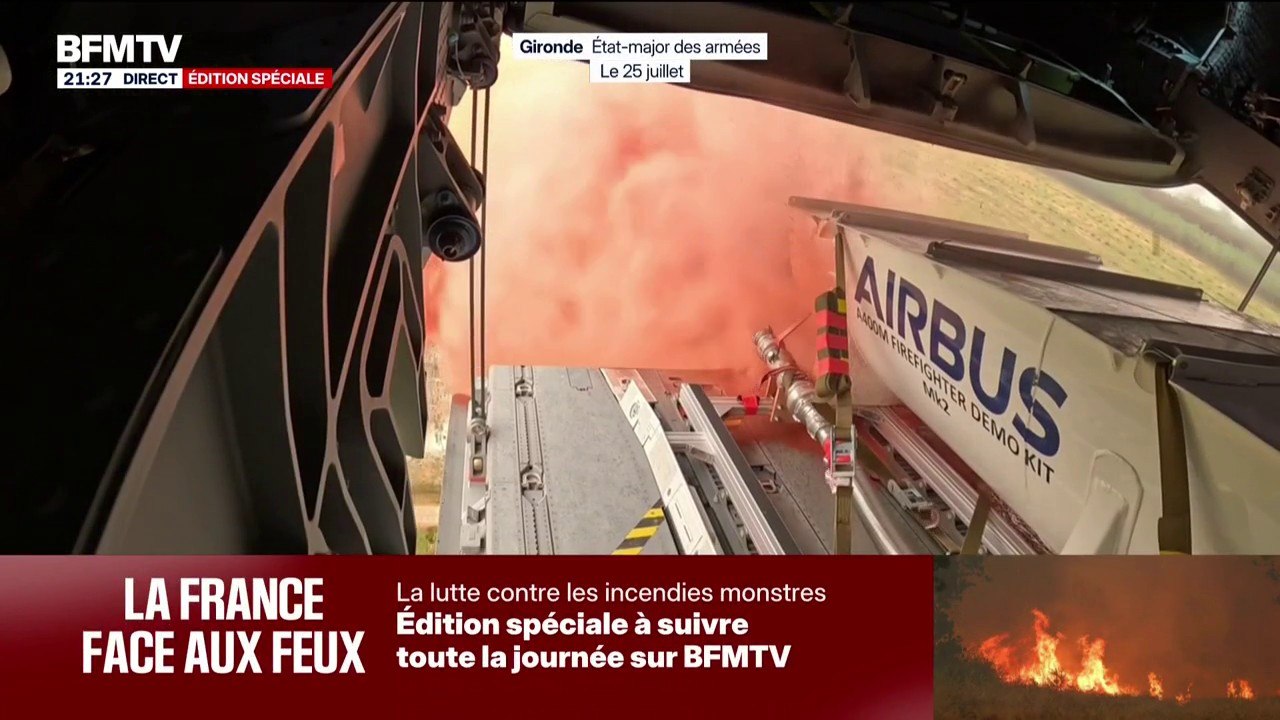 Incendie en Gironde: ce qu'il faut retenir du premier largage de l'A400M