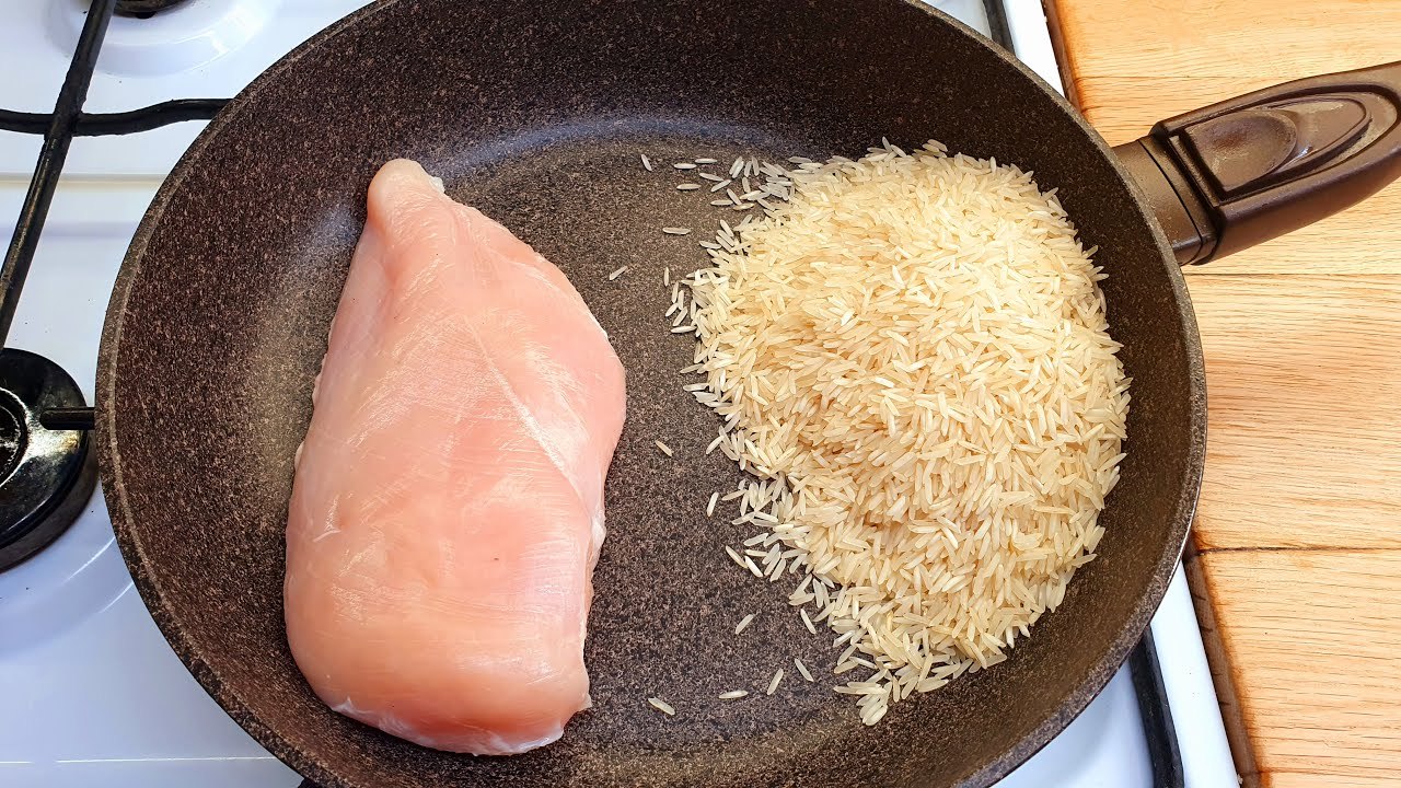 Gesundes und billiges Essen für jeden Tag, Hähnchenfilet mit Reis macht immer satt!