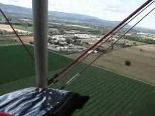L'atterissage en ULM sur la base d'étoile sur Rhône