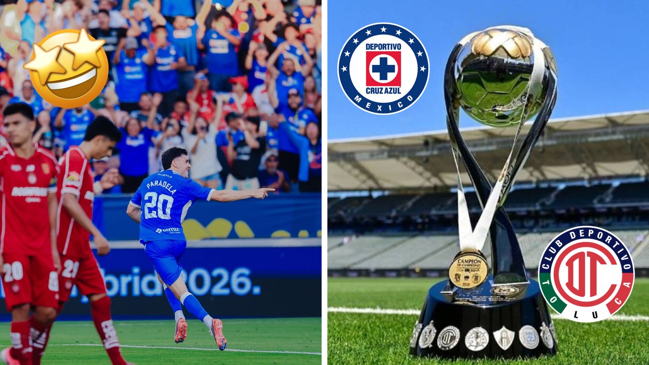 Cruz Azul lleva la delantera en el Campeón de Campeones y José Paradela abrió el marcador así