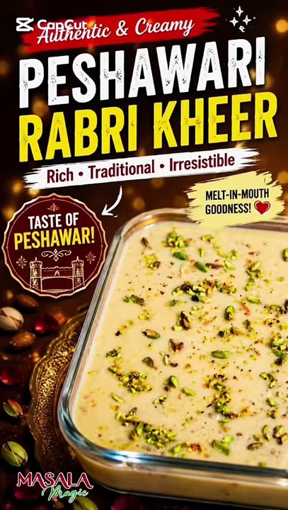 🥣 Peshawari Rabri Kheer Recipe 🤤 _ Viral Reel